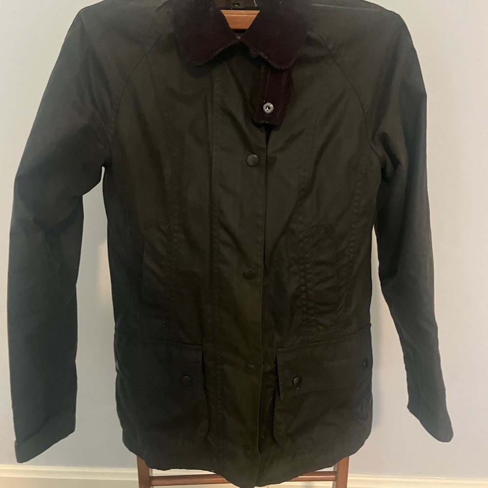 Women’s Barbour Olive Beadnell Waxed Jacket